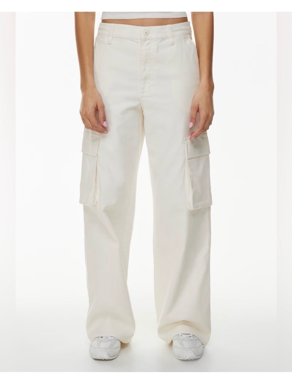 TNA White High-Rise Wide Leg Pants